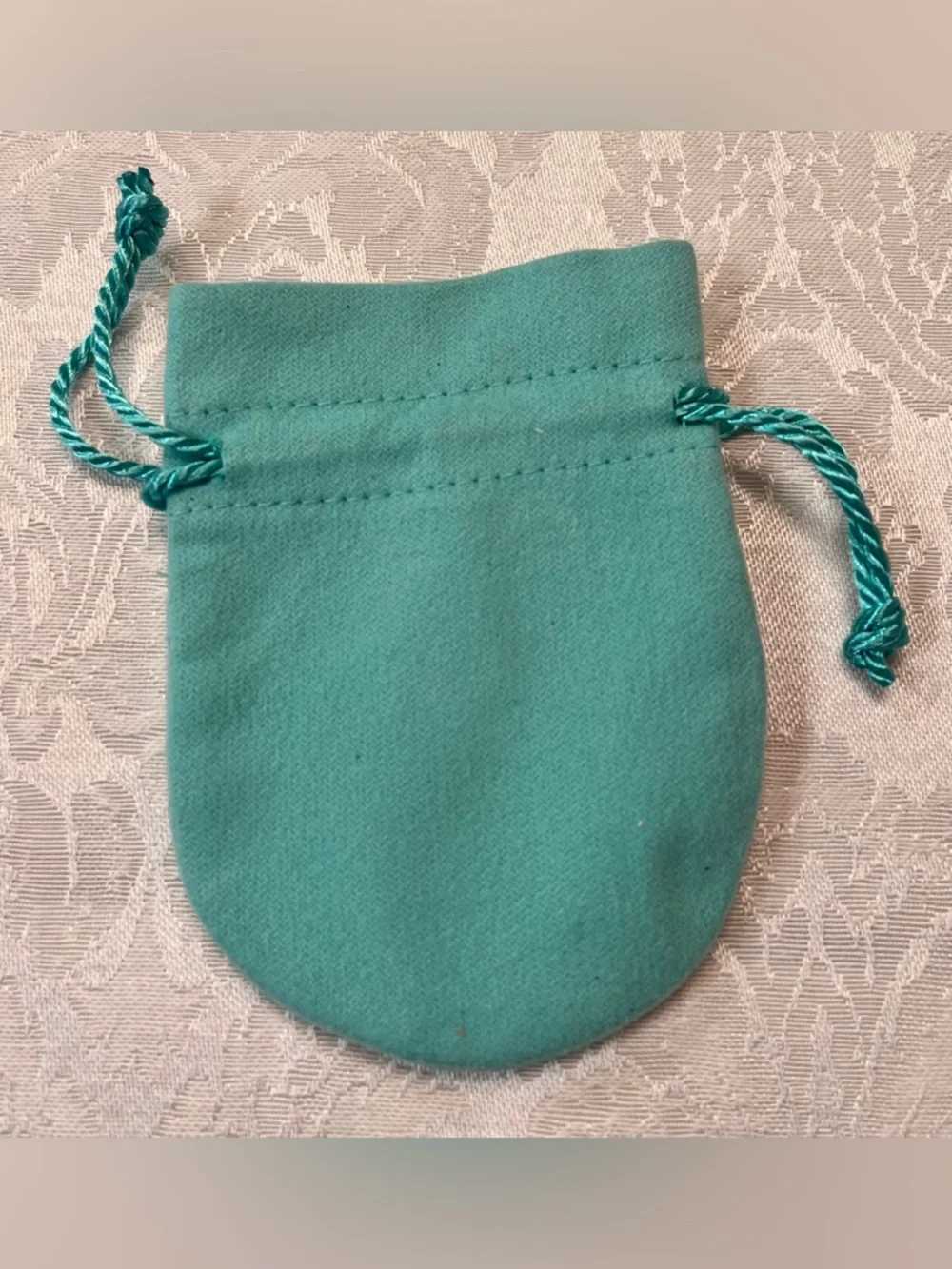 Tiffany & Co. Teal Drawstring Jewelry Pouch - Picture 2 of 3